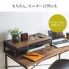 Sanwa Direct Monitor Stand with Drawer, A4 Storage, 54cm Wide x 25cm Deep x 12.5cm High, Wooden, 100-MR166