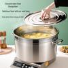 Large-Capacity Commercial Gas Noodle Cooker, Thickened Stainless Steel, Scalding Pot, Soup Barrel, Mala Tang Cooking Pot.