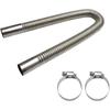 23.6 Inches Stainless Steel Exhaust Hose, 1 Inch Exhaust Extension, Flexible Tank Diesel Heater Accessories with 2 Hose Clamps, Gas Vent Hose Kit for