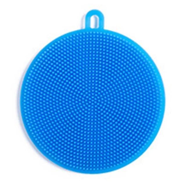 1 Pcs Dish Washing Scrubber Silicone Bowl Cleaning Brush Cloth Scouring Pad Pot Wash Kitchen Cleaner Dishwashing Sponge Tools