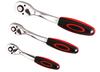 High Torque 72 Teeth Swivel Ratchet Wrench - 1/4", 3/8", 1/2" Drive Steel Socket Wrench with Quick Release