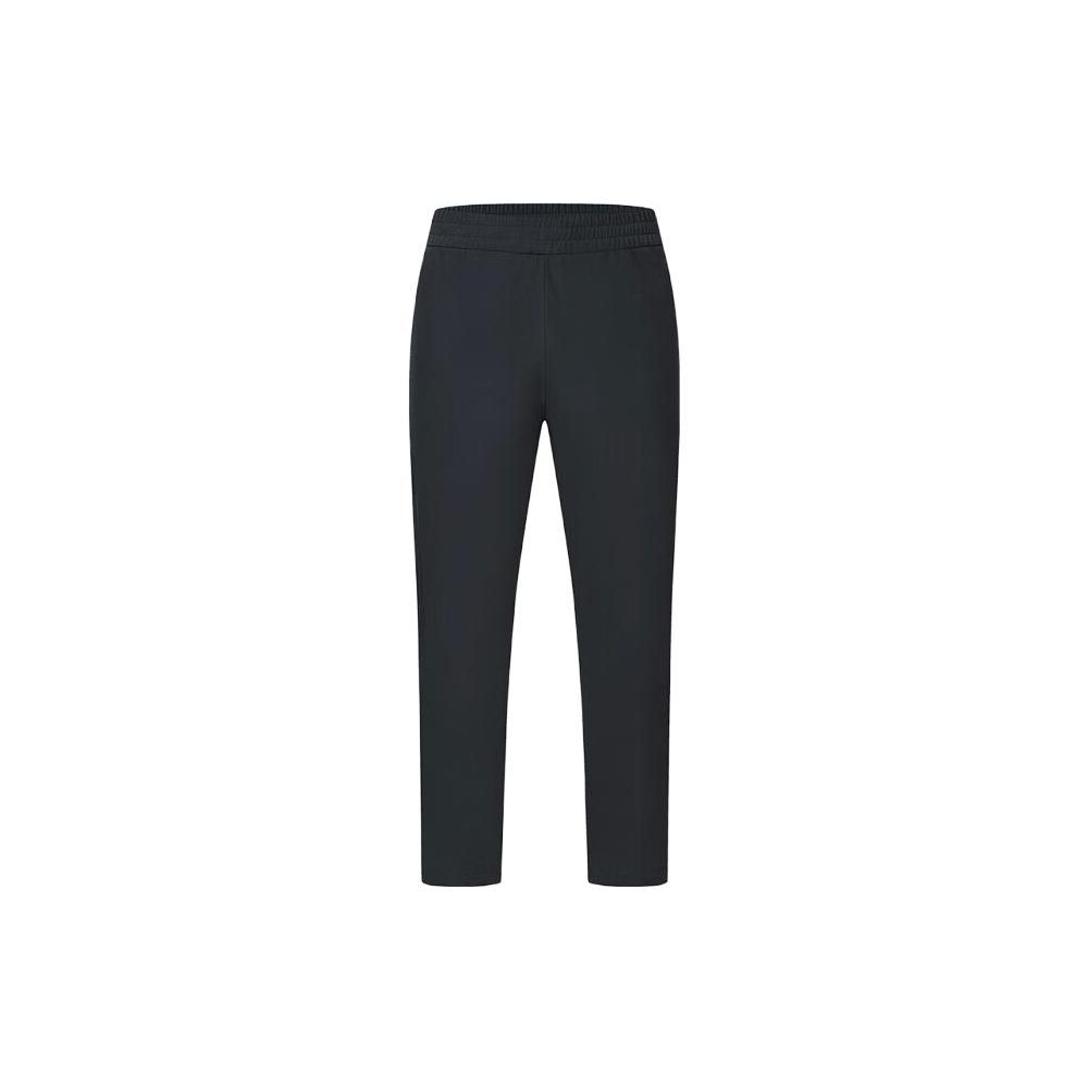 FILA Fitness Series Solid Color Mid-Rise Straight-Leg Sports Pants Men Pants Deep-Black A11M341809F-BK