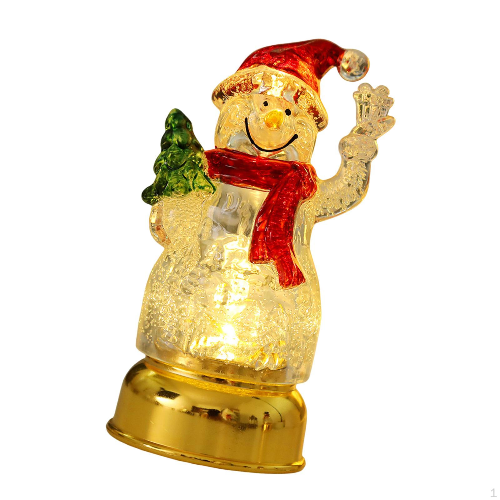 

Lighted Christmas Statue Decoration Desktop Ornament Nightlight for Bedroom Santa Claus