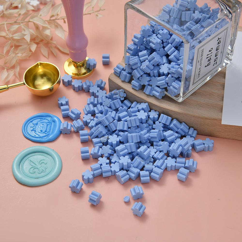500G Cherry Blossom Shape Cute Fire Paint Wax Grains Student Handmade Creative DIY Decorative Gift Envelope Sealing Supplies