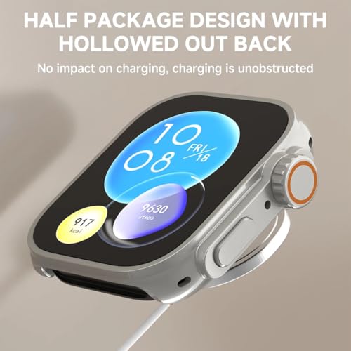 Fits Watch Fit4Pro Tempered Glass PC Hard Case Case White
