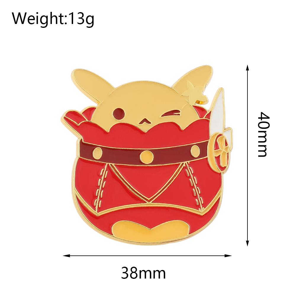Game Genshin Impact Brooch Diluc Barbara Fischl Klee Paimon Cartoon Character Pins Badge Jewelry Accessories Gift for Fans
