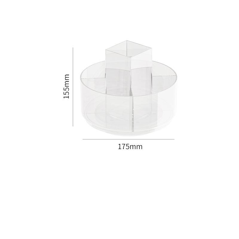 

Вращающаяся на 360° коробка для хранения кистей для макияжа, большая емкость, карандаш для бровей, губная помада, коробка для хранения косметики, косметический держатель, коробка-органайзер