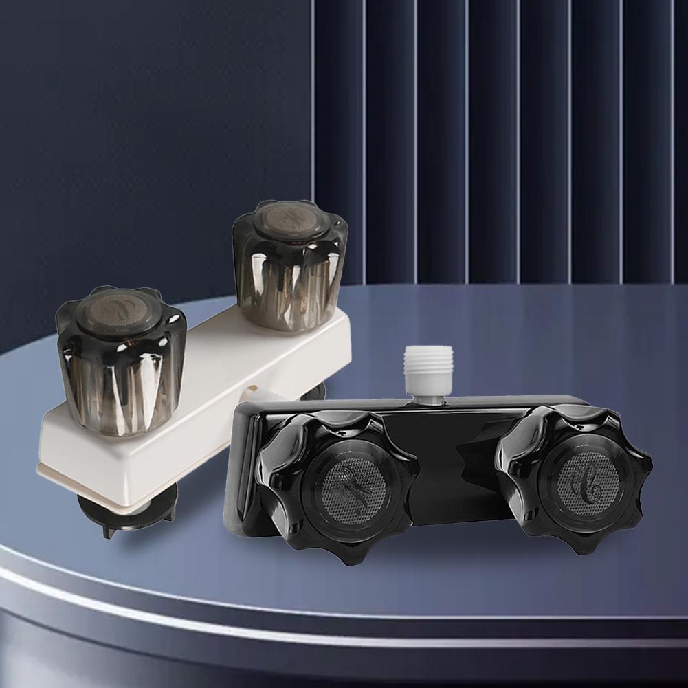 Camper Shower Faucet Replacement with Dual Knobs RV/Motorhome Shower Faucet Valve Diverter Bathroom Shower Mixing Valve Control