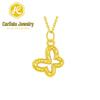 Shuibei 999 Fine Gold Slim Waist Necklace: 3D Hard Gold Women's Pendant Charm, Popular Live Broadcast Hot Seller.