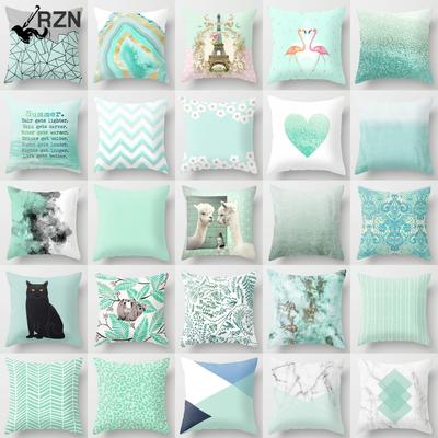 2020 New Mint Green Blue Cushion Covers Modern Nordic Geometric Throw Pillows Cover Sofa Bed Decorative Livingroom Pillows Case