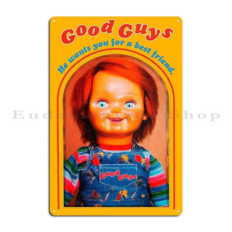 No More Mr. Good Guy Chucky Retro Movies Good Guys Fireman Child's Play Chucky Metal Party Cave Cinema Cinema Tin Sign Poster