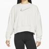 Nike Sportswear Swoosh Logo Embroidered Loose Knit Cropped Pullover Sweatshirt Women Tops DO7212-030