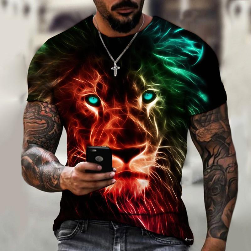 Summer New 3D Printed Men's T-shirt for Parent-child Couples, Short Sleeved Top Plus Size
