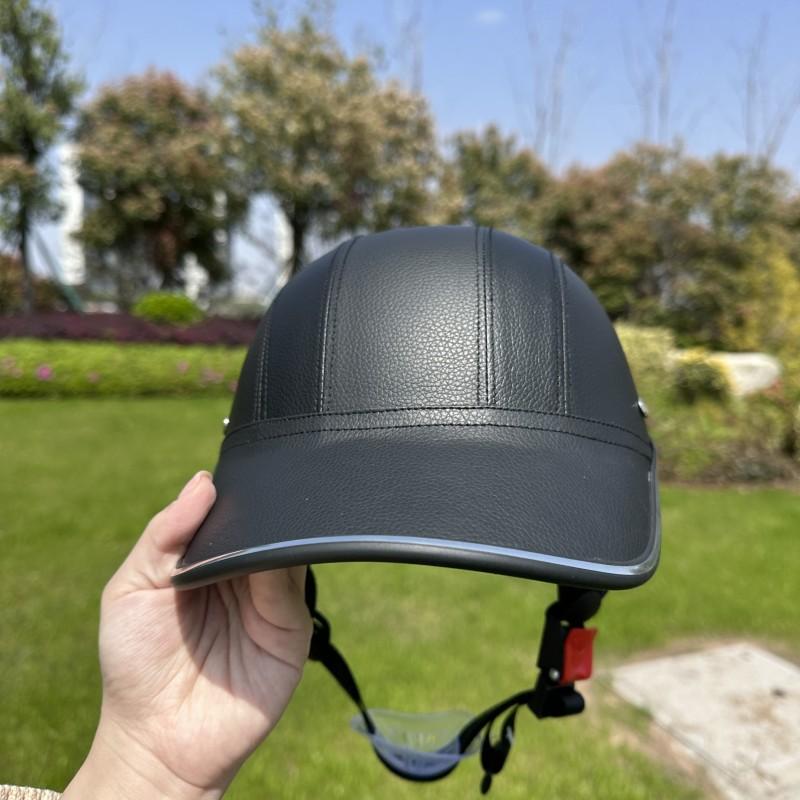 Bike Electric Vehicle Baseball Helmet Adult Motorcycle Half Helmet Summer Motorcycle Helmets Electric Vehicle Helmet Sunshade and Rainproof