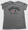 Old Varsity Brand Womens Miami Hurricanes The U Gray Shirt NWT S-XL