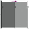 Vidaxl Foldable Side Awning, Black, 220X600 Cm