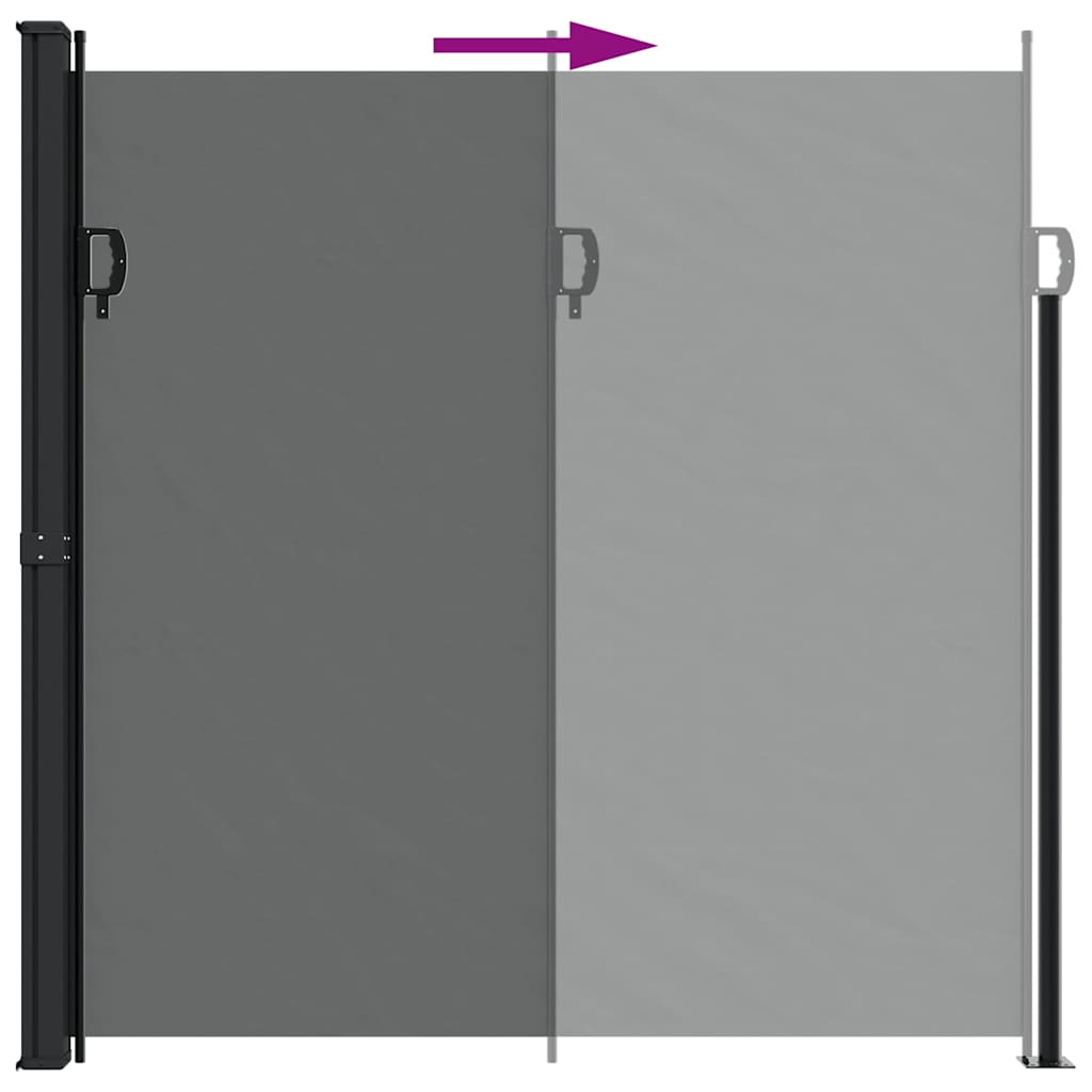 Vidaxl Foldable Side Awning, Black, 220X600 Cm
