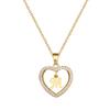 Titanium Steel Love Letters Full Of Diamonds Light Luxury Temperament Gorgeous Full Diamond Necklace Female Versatile Collarbone Chain
