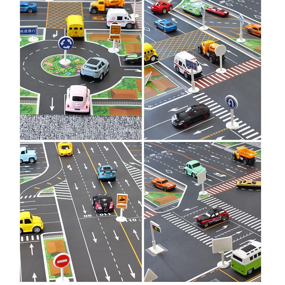 Car Map Climbing Mats Toys DIY Traffic Road Signs Road Carpet Playmat City Parking Lot Roadmap
