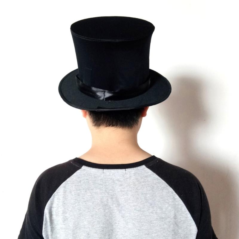 Cosplay platt hatt vikbar vår magikerhatt musikfestival kostymkeps