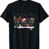 Weihnachtslichter mit Katzenmotiven, lustige schwarze Katzen, Weihnachts-T-Shirt mit Kätzchen