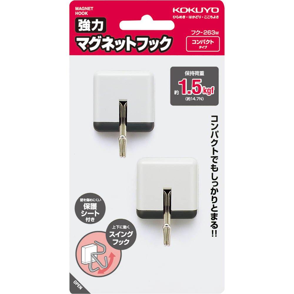 KOKUYO Strong Magnetic Hook, 1.5kg, White, Fuku-263W белый
