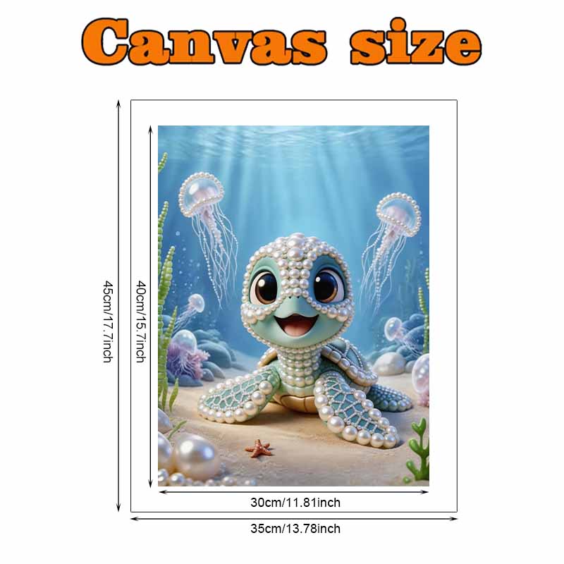 DIY Cute Turtle Pearl Diamond Art Kits Without Frame 30x40cm Gem Art Diamond Painting Kits for Adults/Beginners Gift Idea Home Wall Decor