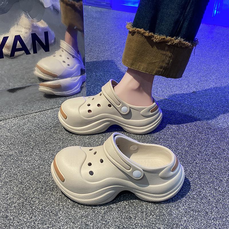 Women s Thick-Soled Height-Boost Sandals - Summer Soft, Breathable, Non-Slip Closed-Toe Slippers