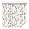 Wild Flowers Wallpaper White, Light Gray and Beige 50x1000