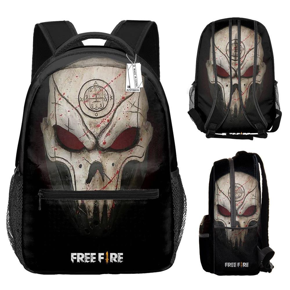 Harajuku Kpop Youthful Novelty School Bags Unisex Free Fire Travel Bags 3D Print Oxford Waterproof Notebook Shoulder Backpacks