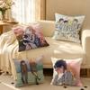 Anime Y-Your Lie in A-April Pillow Case Square Double-Sided Sofa Cushion Cover Bedroom Bedside Pillow