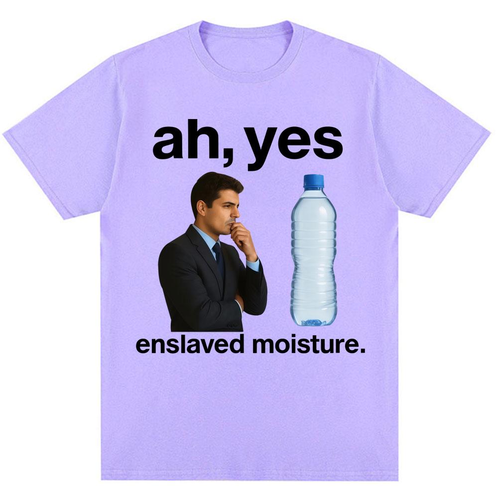 

Funny Enslaved Water Meme Graphic T-shirts Men Women Humor Joke High Quality T Shirt Oversized Cotton Casual T Shirt Streetwear 4XL
