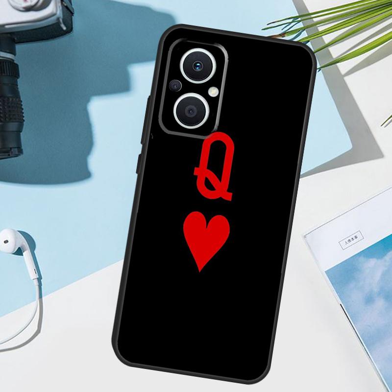 King Queen Couple Lovers Cover For OPPO Reno 12 F 13F 14F 11F 10 11 13 14 Pro 7 8 Lite OPPO Find X9 X5 X6 X8 Pro Case