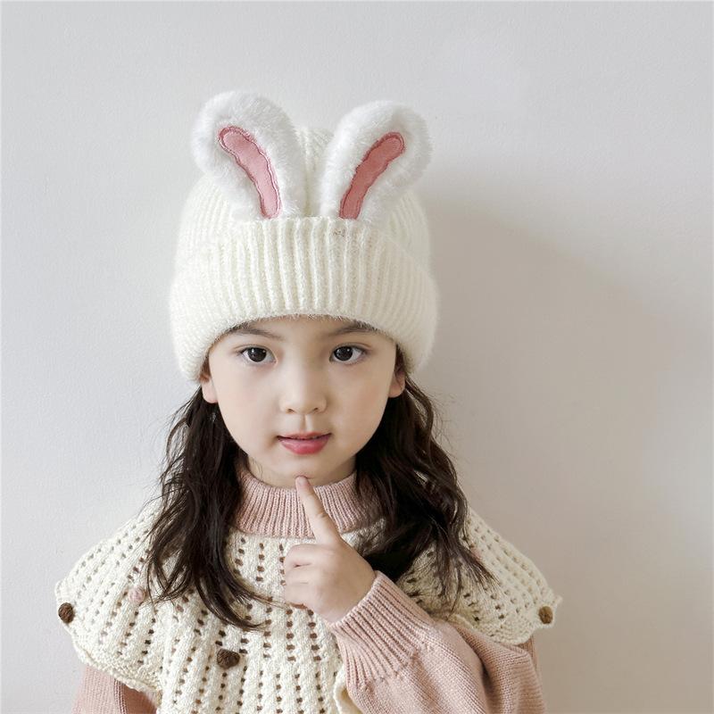 

Baby Hat Autumn and Winter Cute Woolen Knitted Pullover Hat for Men and Women Warm Ear Protection Thickened Windproof and Super Cute One size