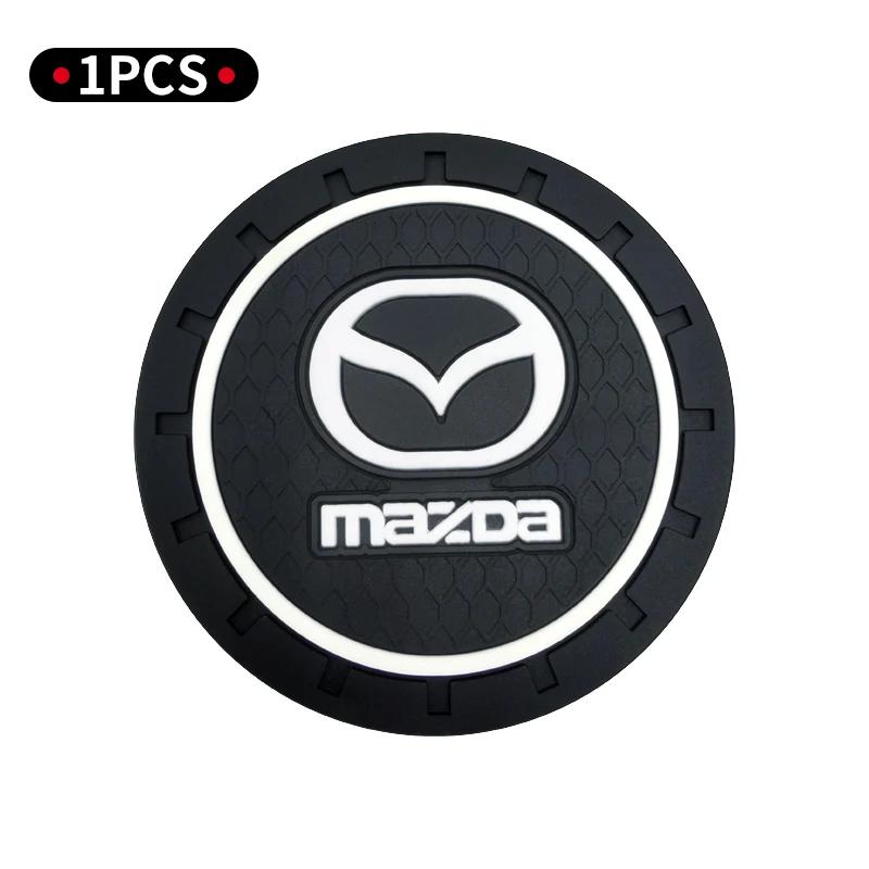 2pcs Car Coasters Water Cup Holder Pads Cup Slot Non-Slip Mat For Mazda 3 6 Atenza Axela Demio CX3 CX5 MP MS RX8 Accessories