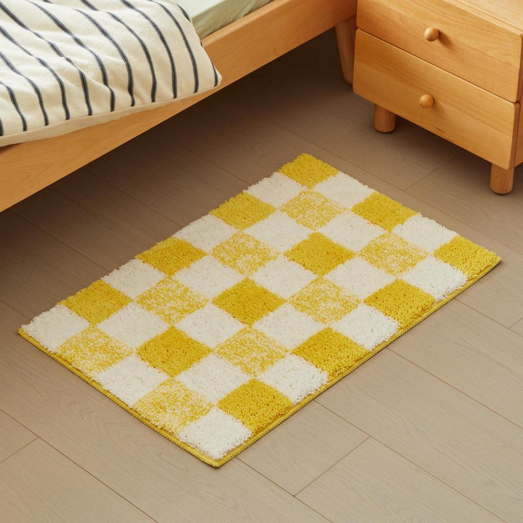 Plaid Non-Slip Bathroom Floor Mat
