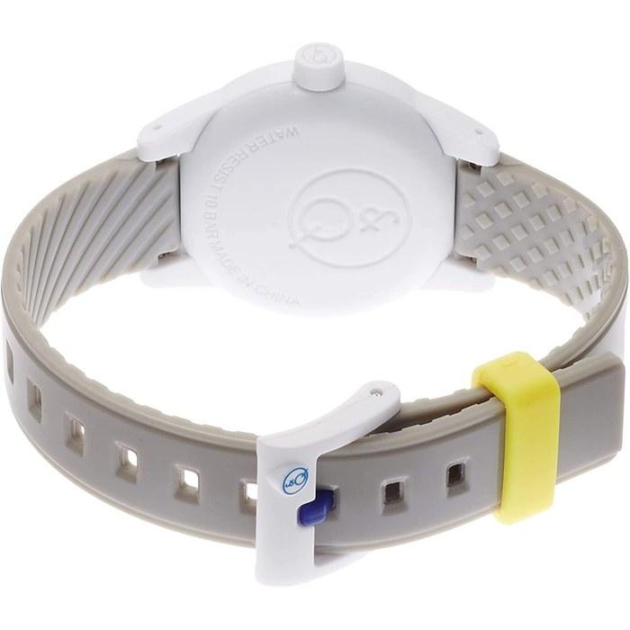 Q&Q SmileSolar Watch Solar Analog Waterproof Polyurethane Strap RP01-015 Women's White X Gray