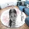 Blackpink Custom Name Round Area Rug,Carpet Rug for Living Room Bedroom Sofa Playroom Decor,Non-slip Floor Mat