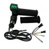 Grüner Lenkergriff-Schloss + Universeller Spannungsanzeige-Gasgriff für Elektroroller (12V-96V)