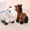 1Pcs Cartoon Pony Pendant Stuffed Animal Horse Plush Toy Key Ring Backpack Ornaments Hanging Decoration