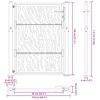 Garden Gate Black 100x125 cm Steel Trace Design