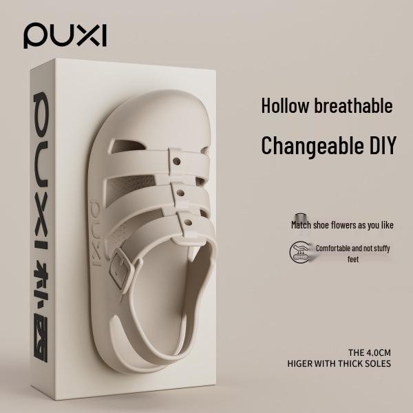 Puxi Liang Influencer Style: Summer Elastic Non-Slip Closed-Toe Roman Sandals