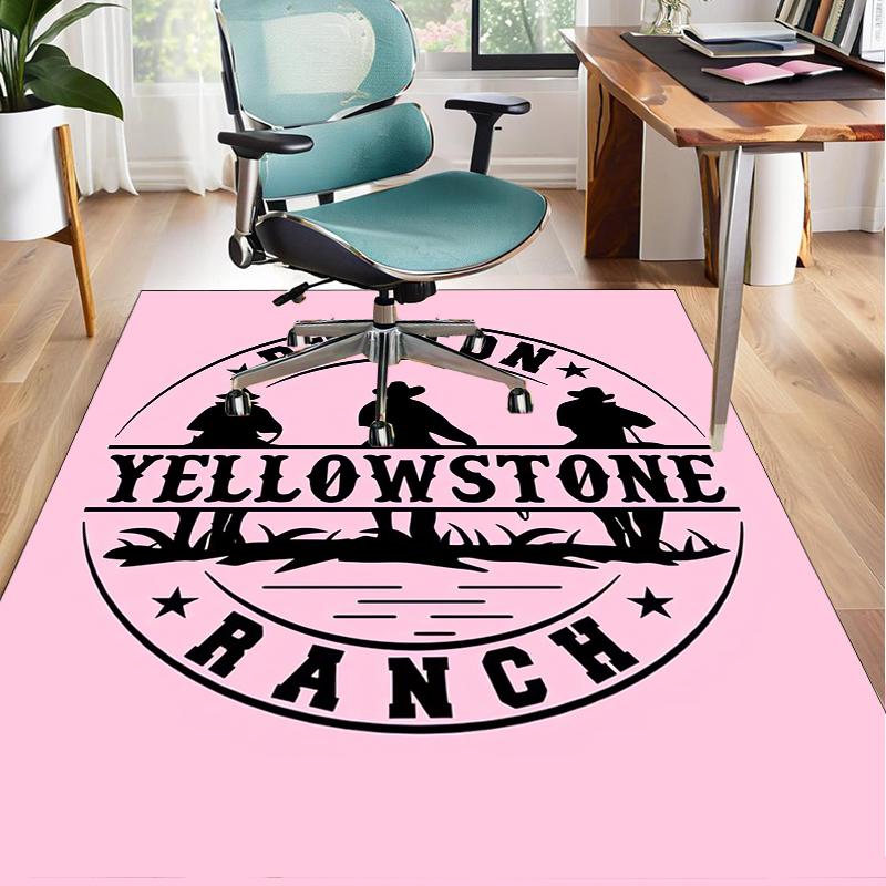Western Adventure Romance Office Rug Chair Mat, Game Carpet, Suitable for Front Door, Bedroom, Living Room, Desk, Holiday Gift