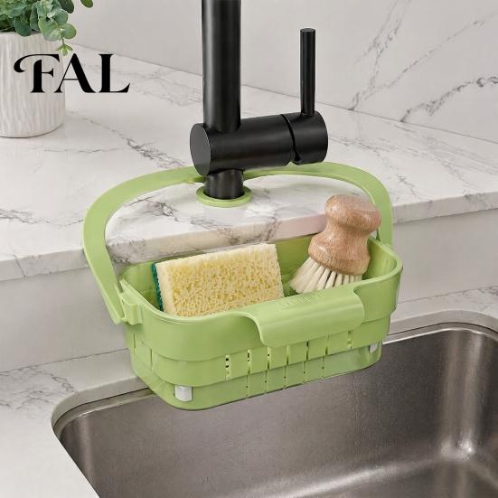 Ventilated Food Storage Rack Kitchen Sink Hanging Drain Basket, with Quick Drying Holes, Foldable Portable Drainer for Noodles Space Saving