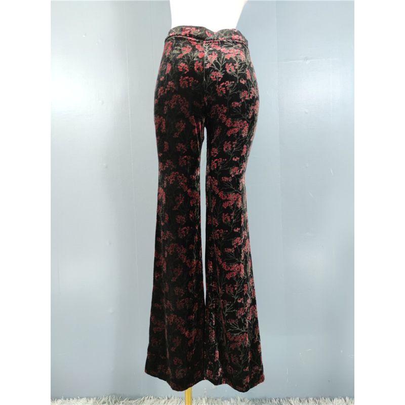 Export Single Z Family High Waist Slim Looking Elegant Elegance Work Clothing Spring New Arrival Exquisite Print Wide Leg Smart Trousers Women