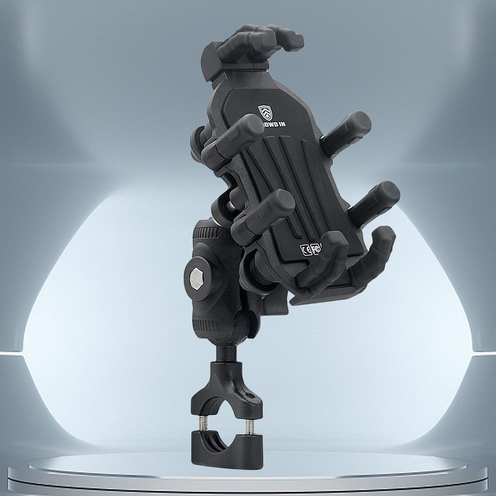Motorcycle Bike Mobile Phone Holder Shockproof Eight Claws Handlebar Side Mirror Stand GPS Mount Handlebar Side Mirror Holder