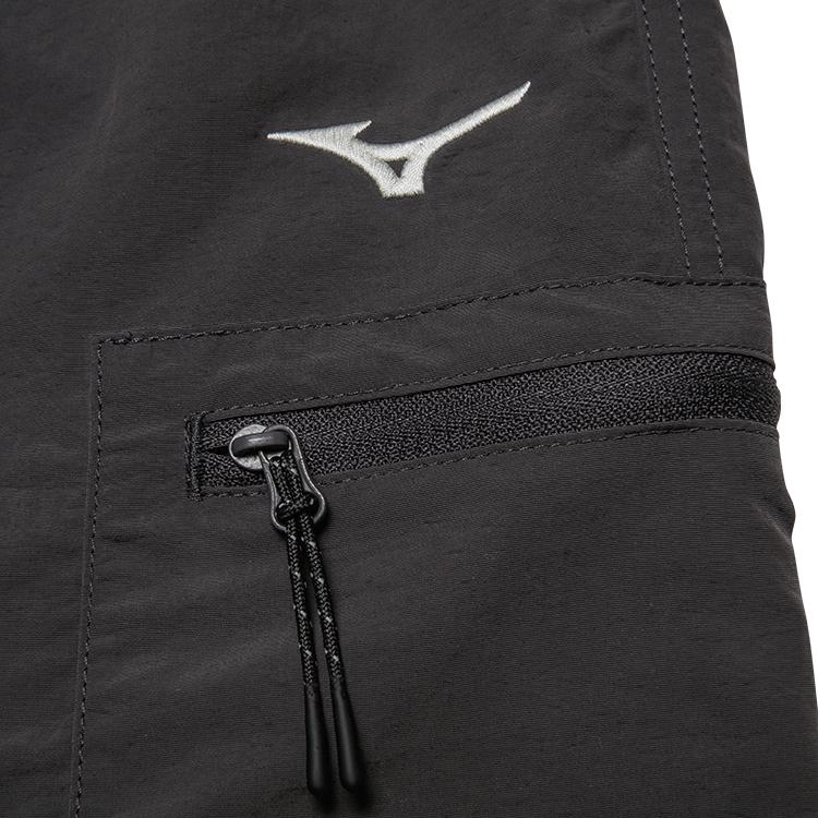 Mizuno Simple Solid Color Comfortable Brand Logo Quick-Dry Casual Cargo Shorts Men Shorts Charcoal-Gray K2CF41D4