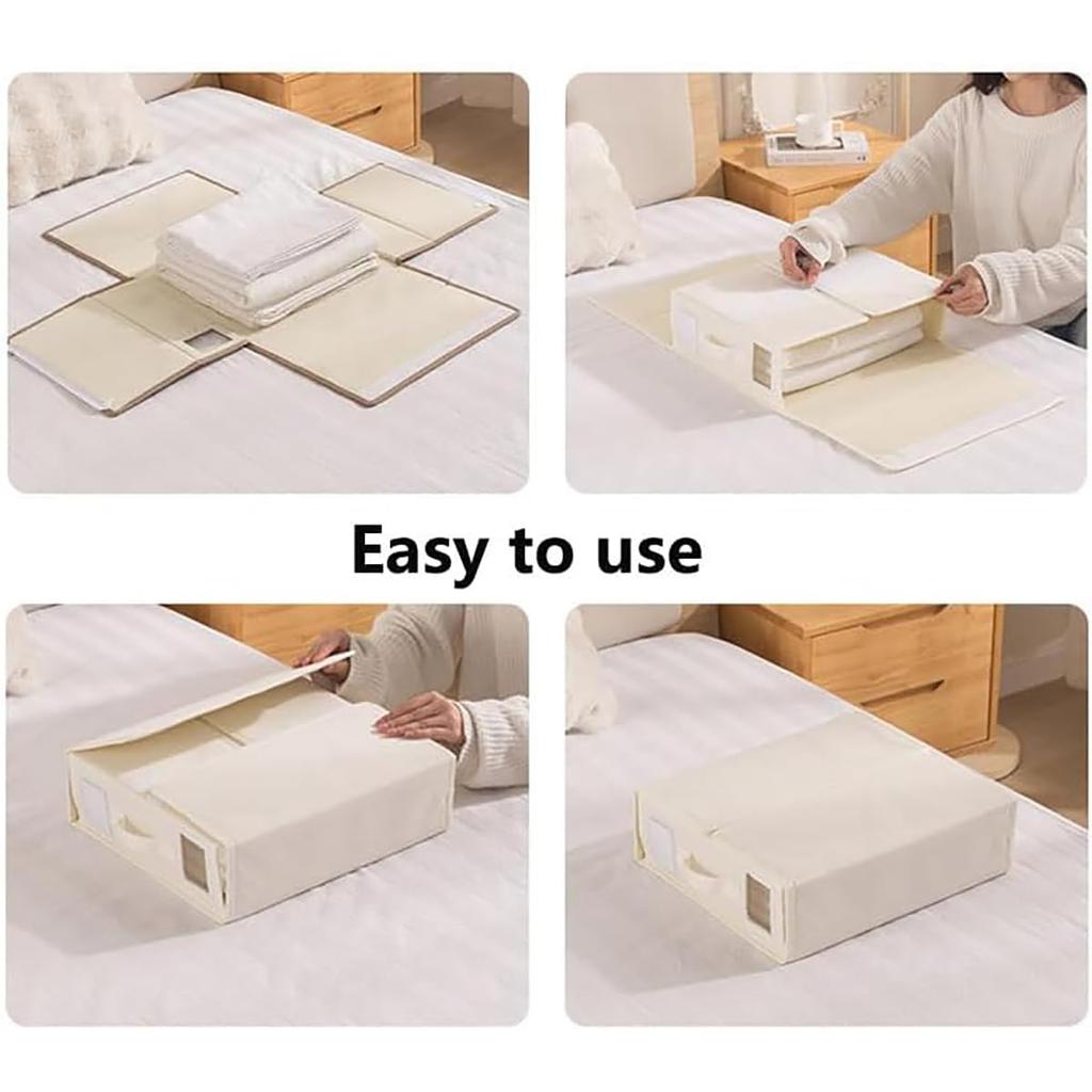 1PC Large Capacity Clothes Storage Bag Sheet Storage Box Clothing Fabric Sheet Storage Holder Wardrobe Blanket Quilt Storage Box