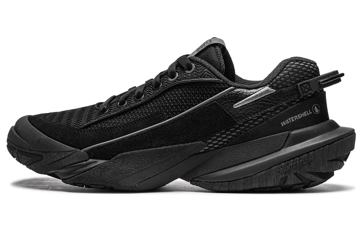 Li Ning Амортизирующие износостойкие дышащие низкие беговые кроссовки мужские черные AGLU149-4 43