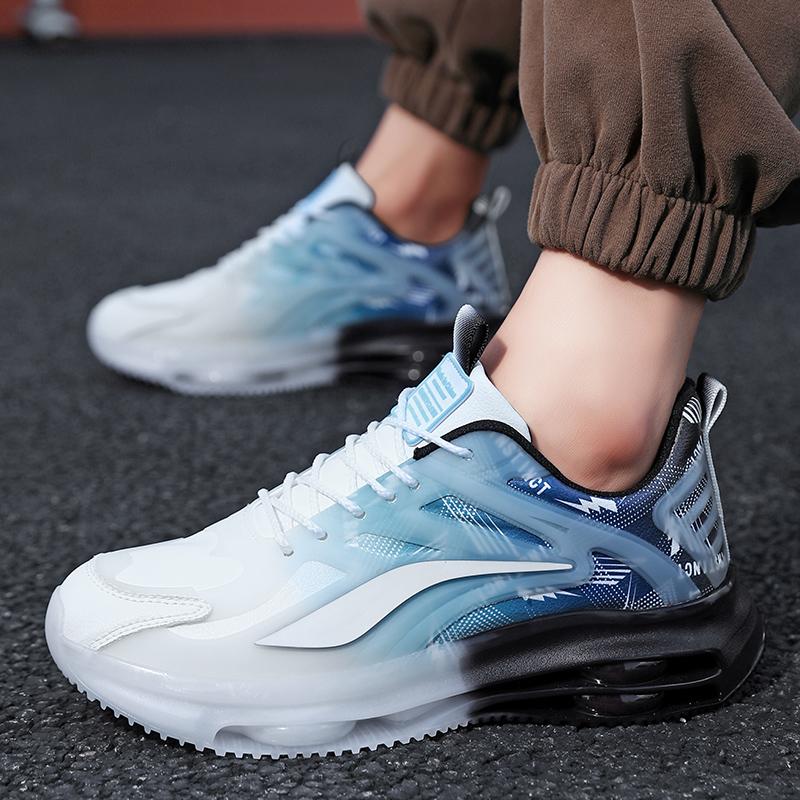 Men’s White Height Increase Street Style Sport Running Black Thick Sole Sneakers Retro Basketball Shoes Large Size for Students